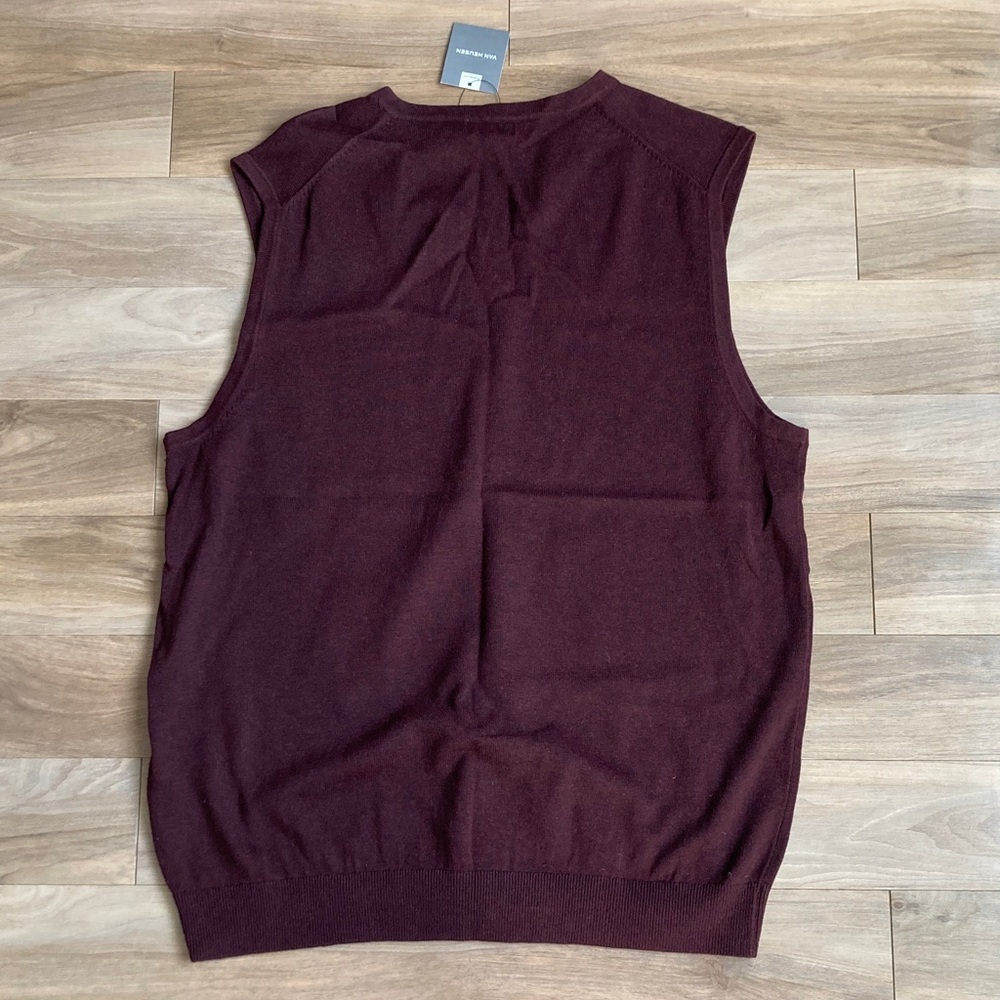 Van Heusen pullover classic fit sweater vest business casual office preppy L - Picture 16 of 17